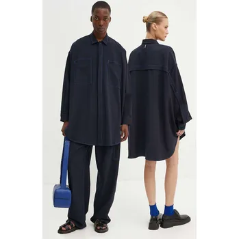 Dámská košile Košile s příměsí vlny Sunnei RTWXSHR006 námořnická modř 59X, vel. XS