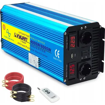 Měnič napětí Měnič Napětí napětí 12V na 230V 4000/8000W LVYUAN s dálkovým ovládáním