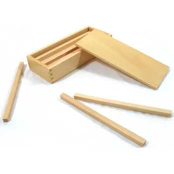 Dřevěná hračka Moyo Montessori Hranoly v krabici (pro hnědé schody)