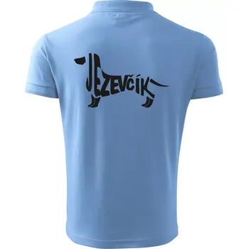 Pánská košile Jezevčík - CZ - Polokošile pánská Pique Polo 203 - 4XL ( Pyžamově světlá modrá )