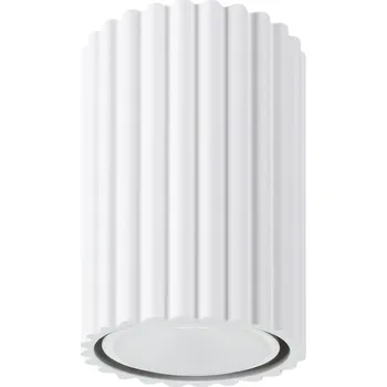 Stropní svítidlo Karbon, 1x bílé kovové stínítko, (10 cm)