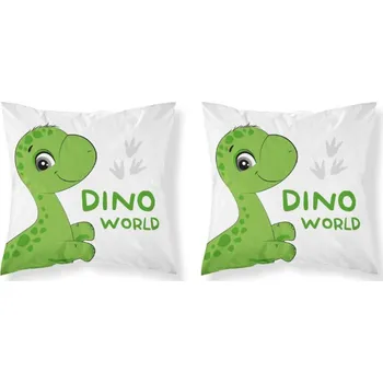 Povlak na polštářek Dětský potah na polštář 40x40 cm - Dino
