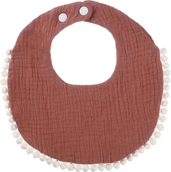 Bryndák Mušelínový bryndák s krajkou - hnědá