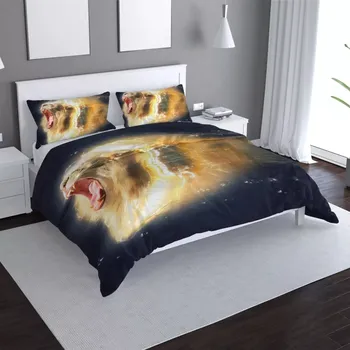 Povlečení Sablio Povlečení Lev art - 140x220 / 90x70