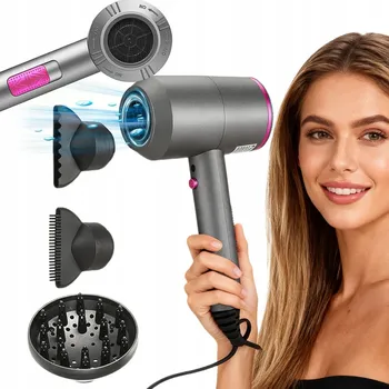 Fén 2000W Fén na vlasy s ionizací Difuzér Silný PRO + Koncentrátor VÝKONNÝ
