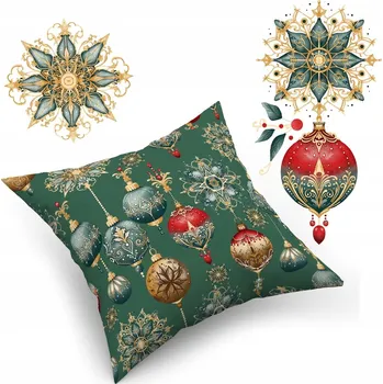 Povlak na dekorativní polštářek Povlak na polštář ZIMNÍ "jasiek" 40x40 cm 100% BAVLNA, Christmas38