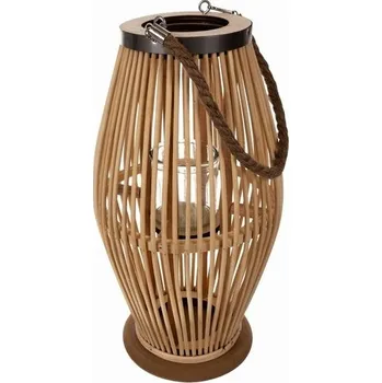 Obraz Lucerna Ruhhy dřevěná, sklo, provázek 40 cm