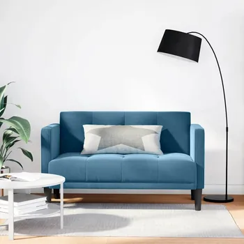 Pohovka vidaXL Loveseat Sofa modrá 111 cm samet