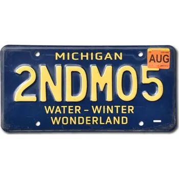 Plechová cedule Americká SPZ Michigan Water Wonderland 2NDM05