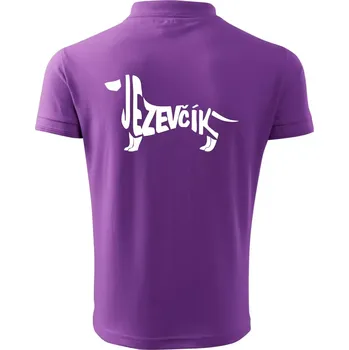 Pánská košile Jezevčík - CZ - Polokošile pánská Pique Polo 203 - M ( Fialová )