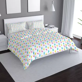 Povlečení Sablio Povlečení Obtisk nožiček - 140x220 / 90x70