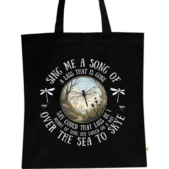 Nákupní taška BIO plátěná taška s potiskem Vážka nad cestou do Skye, Outlander