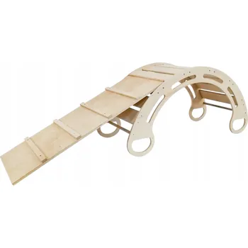 Dětská houpačka Houpačka dřevěný + olejovaná skluzavka BZO70