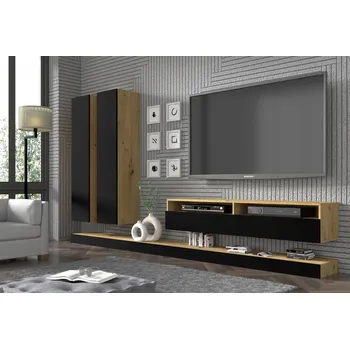 Obývací stěna Nábytek do obývacího pokoje Homlando dub artisan černý