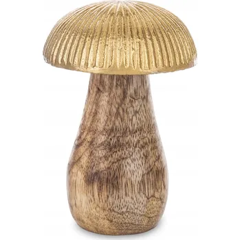 Figurka FIGURKA HOUBA DŘEVO KOV 10,5 CM