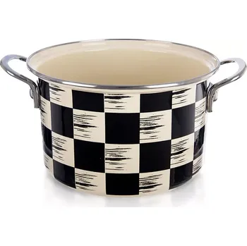 Hrnec Emaliovaný hrnec šachovnice 20 cm, 3 l