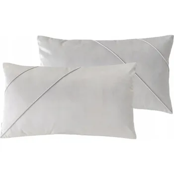 Polštář DEKORAČNÍ povlak na polštář Boho velur samet světle šedý 50x70 cm