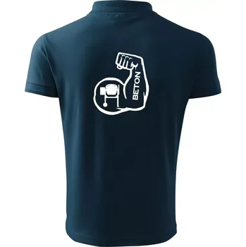 Pánská košile Beton svaly - Polokošile pánská Pique Polo 203 - L ( Námořní modrá (velmi tmavá - téměř černá) )