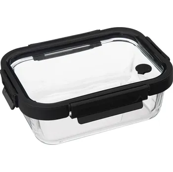 Dóza na potraviny SKLENĚNÁ NÁDOBA NA POTRAVINY HERMETICKÁ NÁDOBA S VÍKEM 0,9 l