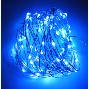 Vánoční dekorace Vnitřní vánoční mikro řetěz - 5m (do zásuvky) Osvětlení: Modrá