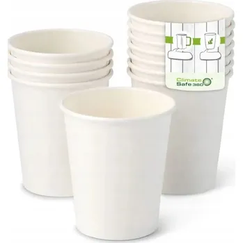 Jednorázové nádobí Papírové kelímky bez plastu 250ml 50 Ks
