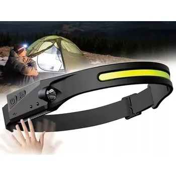 Čelovka ČELOVKA LED ČELOVÁ SVÍTILNA S POHYBOVÝM SENZOREM IPX4 USB-C 1200 MAH ČERNÁ