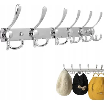 Věšák Nástěnný věšák na oblečení s 12 robustními háčky