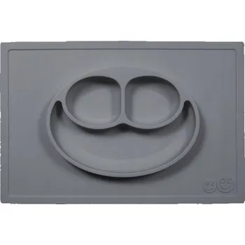 Obraz Talířek EZPZ Happy Mat šedý silikonový