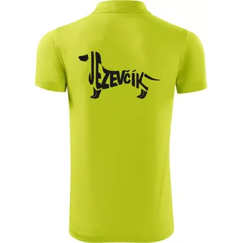 Pánská košile Jezevčík - CZ - Polokošile Victory sportovní (dresovina) - 3XL ( Limetková )