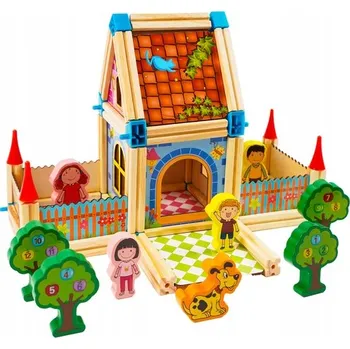 ostatní stavebnice Dřevěné Stavebnice Stavebnice Domeček Sada 268 dílků Vzdělávací pro Děti