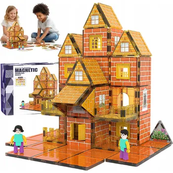 ostatní stavebnice SADA VELKÝCH STAVEBNICE 3D KONSTRUKČNÍCH PANELŮ MAGNETIC TILES 81 EL