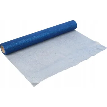 Vánoční dekorace Svítící modrá organza s tylem a síťovinou – VÁNOČNÍ DEKORACE OZDOBA