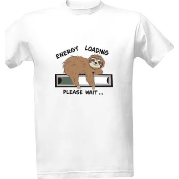 Tričko s potiskem Lenochod - dobíjím baterku pánské