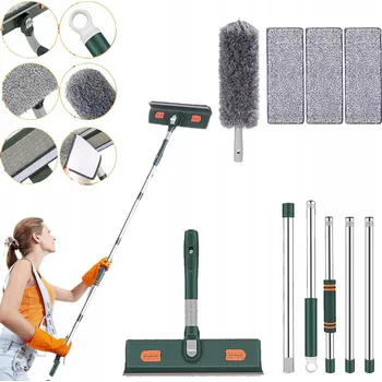 Vysavač na okno ČISTIČ OKEN ŠKRABKA S TELESKOPICKOU TYČÍ NA MYTÍ OKEN A SKEL