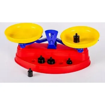 Hračka pro nejmenší ROVNORAMENNÁ VÁHA 27 x 12 x 11 cm s závažími 2414