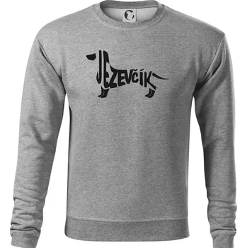 Pánská mikina Jezevčík - CZ - Mikina Essential pánská - XL ( Tmavě šedý melír )