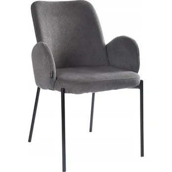 Jídelní židle Čalouněná židle GUSTO tmavě šedá látka do obývacího pokoje jídelny