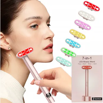 Masážní přístroj Masážní Přístroj na obličej a oční okolí Vibrační s vyhříváním a LED světelnou terapií (kolorterapie)