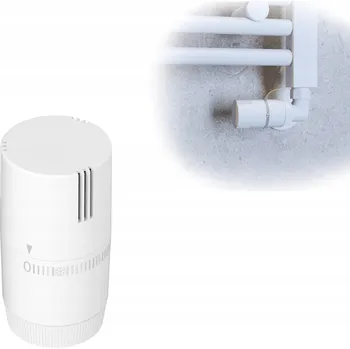 Hlavice pro radiátor Termostatická kartuše k radiátoru, otočný regulátor teploty, bílá