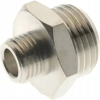 Fitinka VSUVKA PNEUMATICKÁ ZÁVITOVÁ SPOJKA MOSAZNÁ NIKLOVANÁ REDUKCE 1/2 3/4