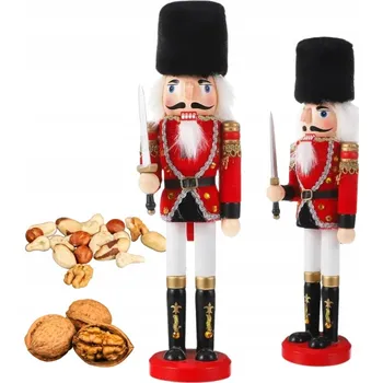 Obraz Dřevěný louskáček, velká dřevěná figurka, ozdoba XL 30 cm