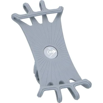 SILIKONOVÝ DRŽÁK NA KOLO NA TELEFON DUNLOP OTOČNÝ O 360 ŠEDÝ