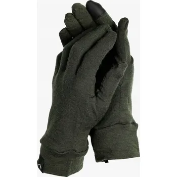 Rukavice Vlněné rukavice Salewa Cristallo Liner Gloves - dark olive XXL