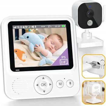 IP kamera ELEKTRONICKÁ CHŮVIČKA S KAMEROU 2.8" MONITOR, ŽIVÝ PŘENOS, 2X 4X ZOOM, NOČNÍ VIDĚNÍ, 2.4GHZ