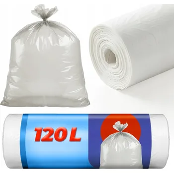 Pytle na odpadky PYTLE NA ODPADKY 120L PRŮHLEDNÉ KLASICKÉ PEVNÉ 1 ROLKA