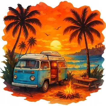 Samolepicí dekorace na vozidlo SAMOLEPKA na Auto | KAMPER CESTOVÁNÍ LIFESTYLE NATURA CAMPING MOŘE