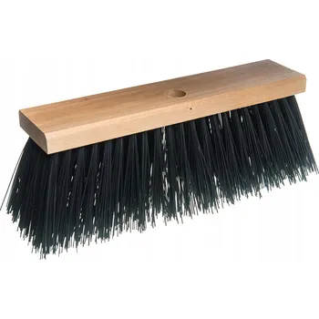 Silniční kartáč na hůl, dřevěný, PET vlákno 11cm, 34x8cm