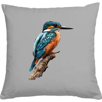 Pánská móda Polštář bavlněný s potiskem Ledňáček říční