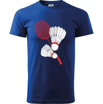 Badminton - pálka a košík - Triko extra velké (5-8XL) - 7XL ( Královská modrá )
