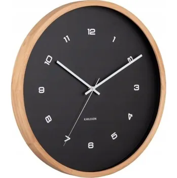 Hodiny Nástěnné hodiny MODESTA černé s tichým chodem